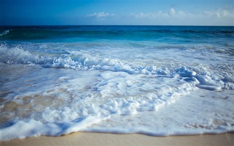 Download Wallpapers Sea Breeze Waves Summer Seascape Sea Blue Sky