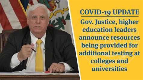 Covid 19 Update Gov Justice Higher Education Leaders Announce