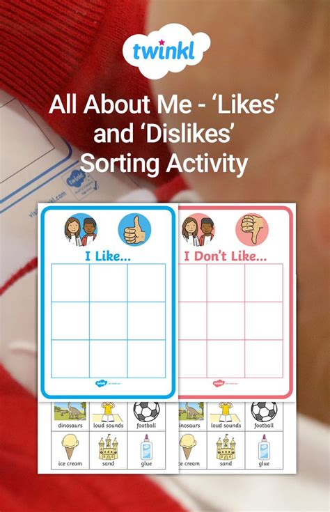 All About Me Likes And Dislikes Sorting Activity All About Me