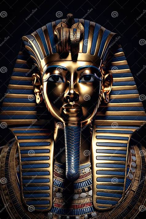 Golden Mask Of Tutankhamen King Of Egypt Stock Illustration