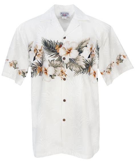 Men hawaiian shirt japanese cat samuri 2020 hip hop shirt streetwear harajuku beach shirt tops short sleeve summer aloha shirt. Big Hibiscus Palm Mens Hawaiian Aloha Shirt in White, Mens ...