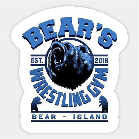 Bear Wrestling Gym Madmorph Sticker Teepublic