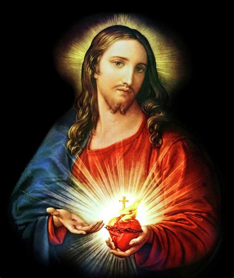 Sacred Heart Of Jesus Painting By Old Master Pixels