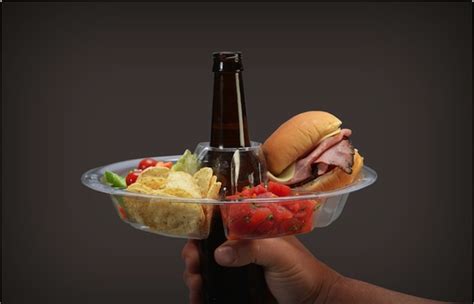 The Goplate Reusable Food And Beverage Holder Nogarlicnoonions