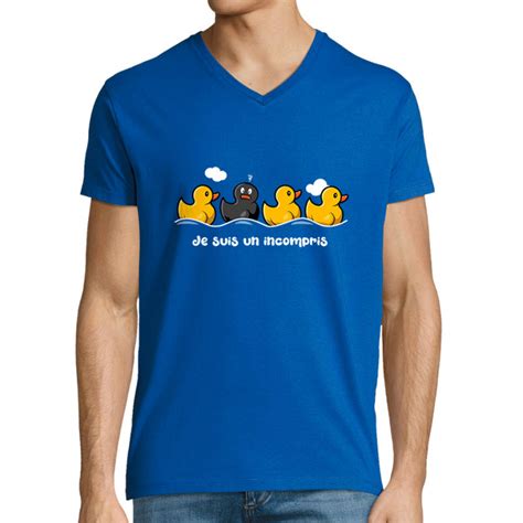 T Shirt Homme Col V Je Suis Un Incompris Canard