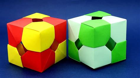 Origami Cube Box 6 Pieces Instructions Diy Modular Origami Paper