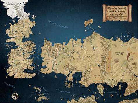 Wall Mural Map Of The 7 Kingdoms Game Of Thrones