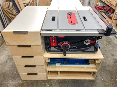 DIY Table Saw Stand With Plans The Handyman S Babe