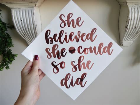 She Believed She Could So She Did Graduation Cap Lettering