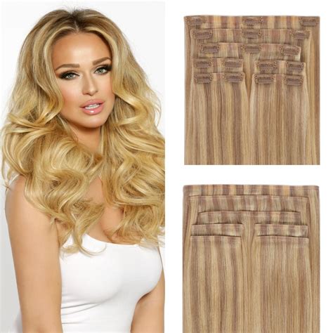 Platinum Blonde Seamless Clip In Hair Extensions Cashmere Hair
