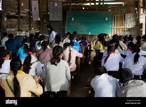Students In Classroom Hongsa Laos Stock Photo Alamy