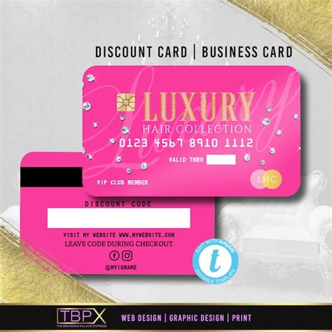 Credit Card Styled Discount Card 1 Business Card Etsy