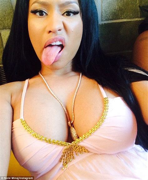 Nicki Minaj S Bosom Is Barely Contained As She Shares Racy Selfies