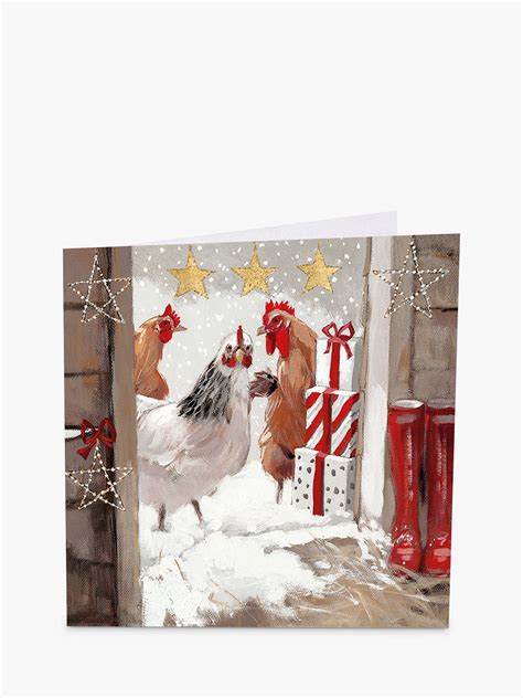 Art Marketing Three French Hens Charity Christmas Cards Pack Of 6 At