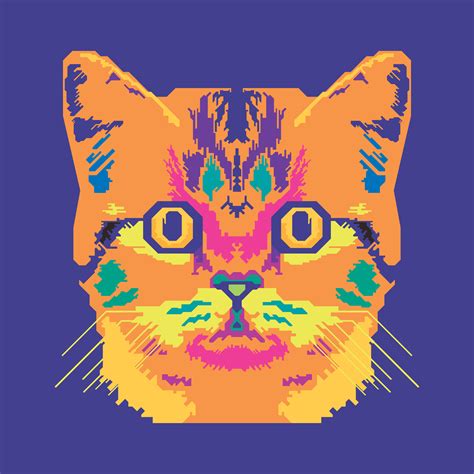 Vector Pop Art Portrait Of A Cat Illustration Download
