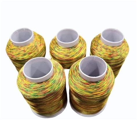 1002 Multicolor Polyester Embroidery Thread Packaging Type Reel At