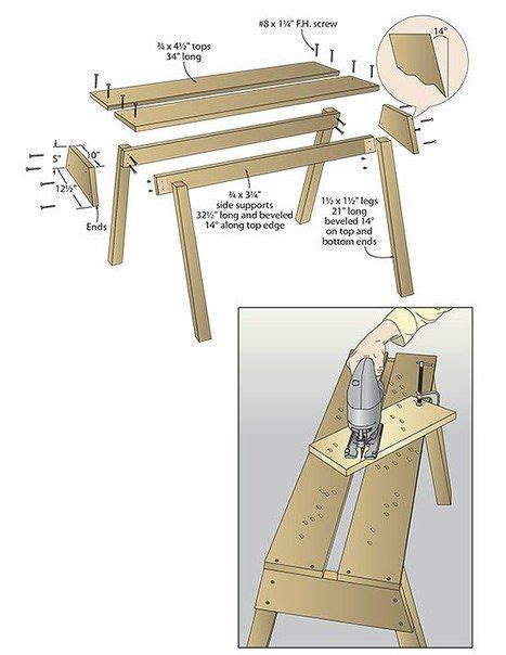 An Image Of A Wooden Table Being Built With Woodworking Tools And