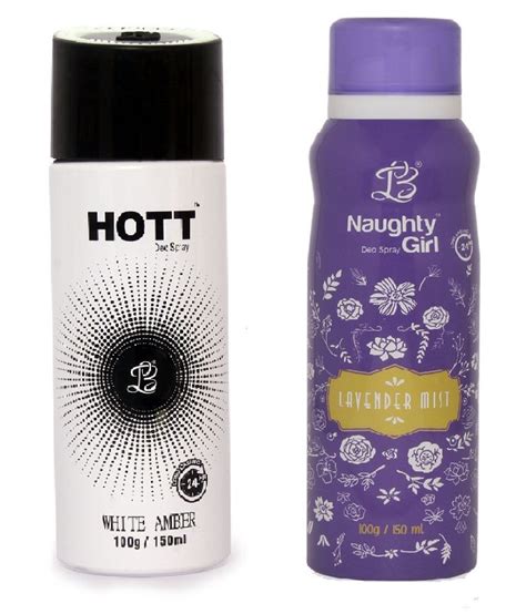 Hott Mens White Amber And Naughty Girl Lavender Mist Set Of 2 Gas