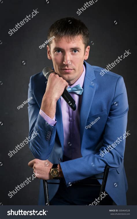 Man Suit Business Portrait Posing Studio Stock Photo 500464528