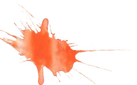 12 Orange Watercolor Splatter Png Transparent