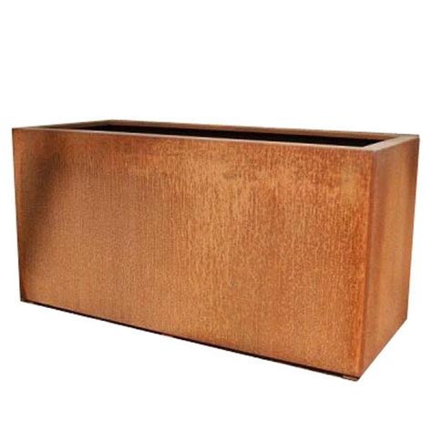 If you need a referral to purchase a weathering steel planter box email us at sales@corten.com Andes Trough Large Corten Steel Outdoor Planter Pot H60 ...