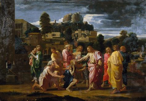 The Blind Men Of Jericho By Nicolas Poussin Artvee