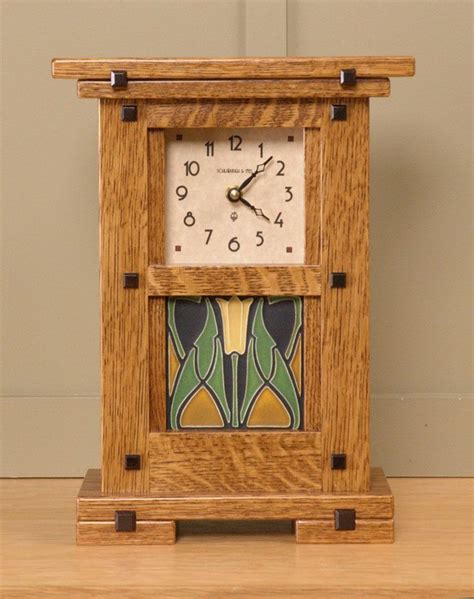 Greene And Greene Mantel Clock With Your Choice Of Any Handcrafted Motawi