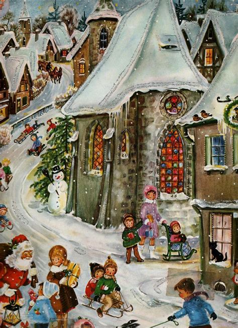 Ein Weiterer Vintage Adventskalender Weihnachten Nostalgie Vintage