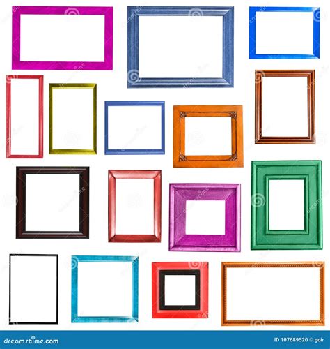 Multi Colored Picture Frames Collection Stock Photo Image Of Ornate