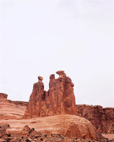 The Three Sisters Are An Eroded Rock Formation In Arches National Park