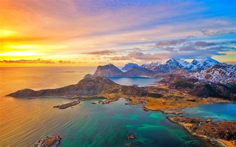 Lofoten Islands Sunset Nature Hd Wallpaper Preview