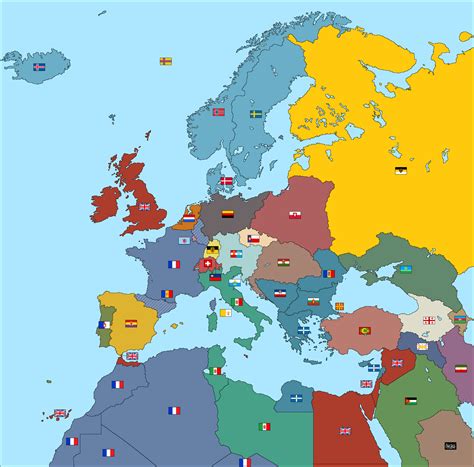 Europe Around The Turn Of The 19th Century Rimaginarymaps