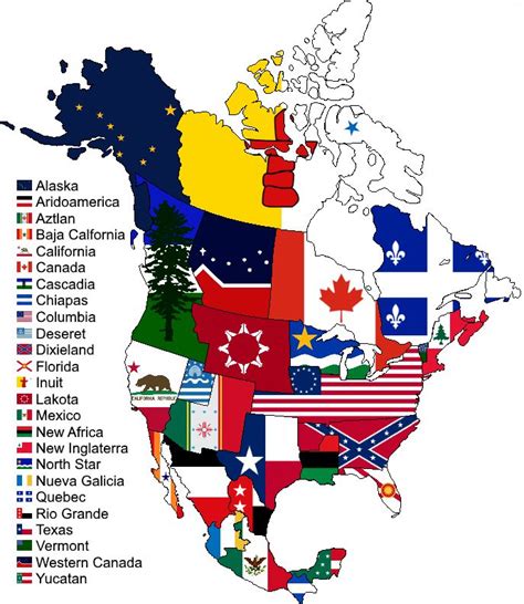 Balkanization Of North America Flag Map North America Flag North