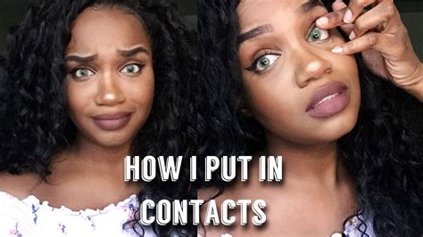 How I Put In My Contacts Ft Boulonguise Contacts Youtube