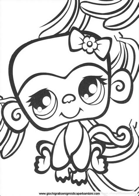 Download coloring pages kittens cute sheets realistic kitten. Littlest Pet Shop girly monkey cute coloring pages free to ...