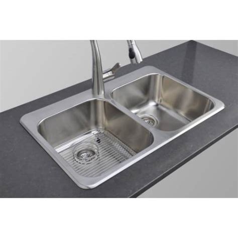 Stainless sinks come with a label that states the amount of nickel and chromium in the steel. Wells Sinkware 18 Gauge Double Bowl Topmount Stainless ...