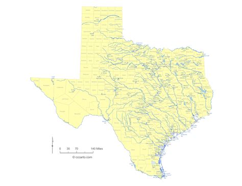 Map Of Rivers Of Texas Map 2023