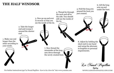 How To Tie A Half Windsor Knot Half Windsor Windsor Knot Tie Knots