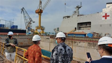 Garuda Militer Tim Perancis Kunjungi Galangan Kapal Pt Pal Indonesia