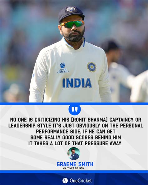 Onecricket On Twitter Graeme Smith Gives His Advice To Rohit Sharma