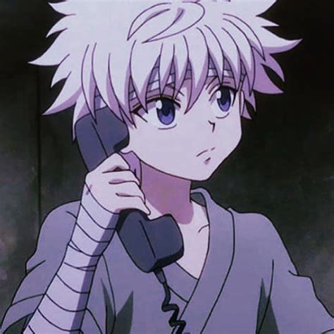 An Anime Character Holding A Phone To His Ear And Looking At The Camera