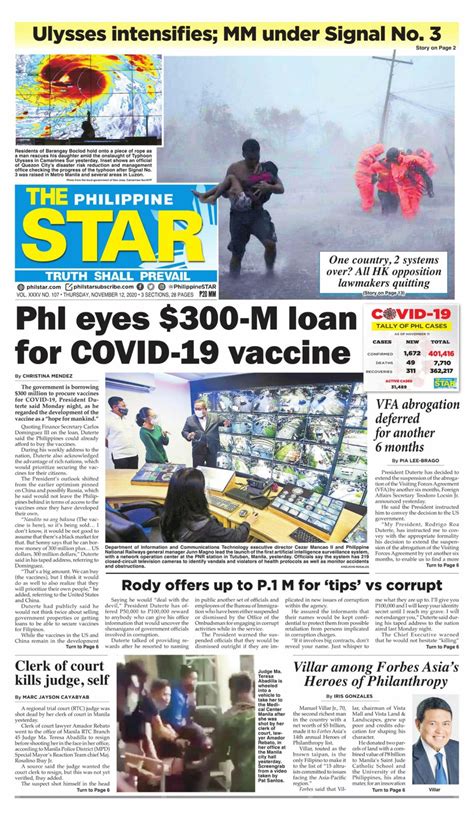 Please upgrade your browser to the latest version. The Philippine Star-November 12, 2020 Newspaper