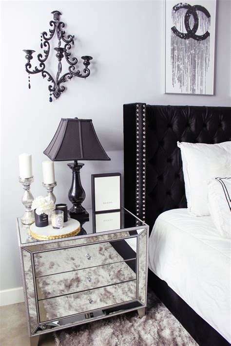 Silver and white bedroom ideas. Black & White Bedroom Decor Reveal | Black bedroom decor ...