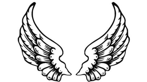 Simple Angel Wing Drawings Free Download On Clipartmag
