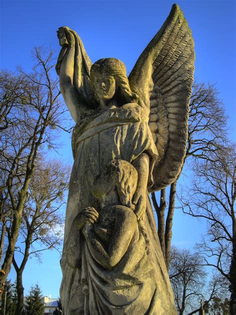 Fileguardian Angel Statue On The Krasnystaws Cemetery