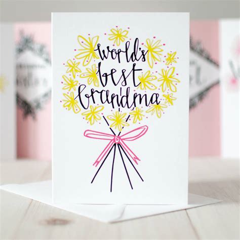 Worlds Best Grandma Birthday Or Mothers Day Card By Betty Etiquette