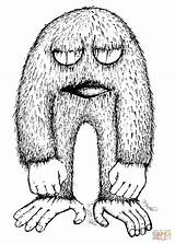 Yeti Coloring Drawing Bigfoot Cartoon Sasquatch Printable Clipartmag Categories sketch template