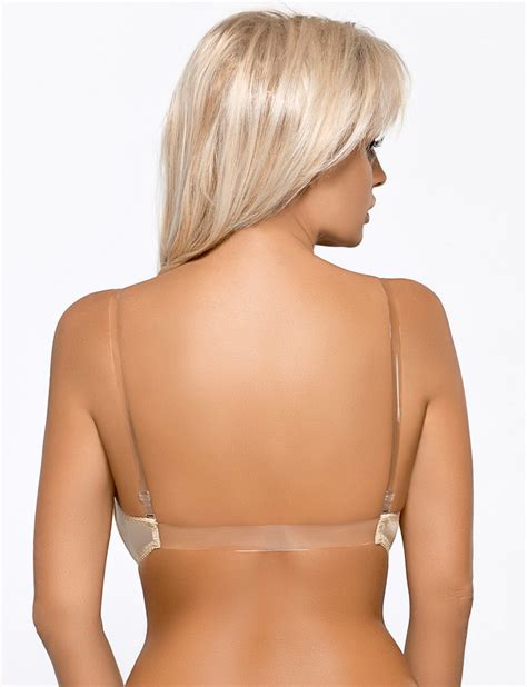 Push Up Bra With Clear Back Removable Straps Womens Lingerie By Mat M 5371 Ebay