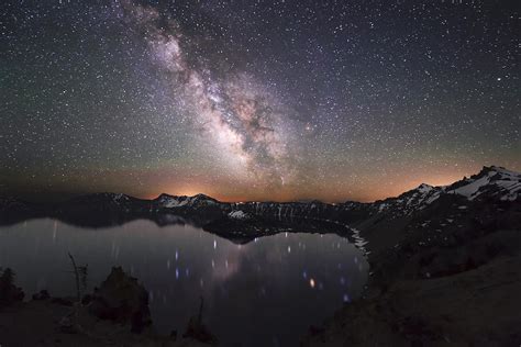 Sparkling Night In Crater Lake Photograph By Yoshiki Nakamura Fine