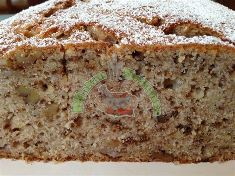 With a rubber spatula, mix in the flour mixture until just incorporated. Makan Delights: Banana-Walnut Cake